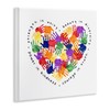 Stupell Industries Strength in Unity Children's Rainbow Handprint Heart Wall