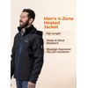 ORORO Men's 4 Heat-Zone Heated Jacket with USB-C Rechargeable Battery,