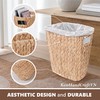 Wicker Trash Can Bathroom, Wicker Bathroom Trash Can with Built-in
