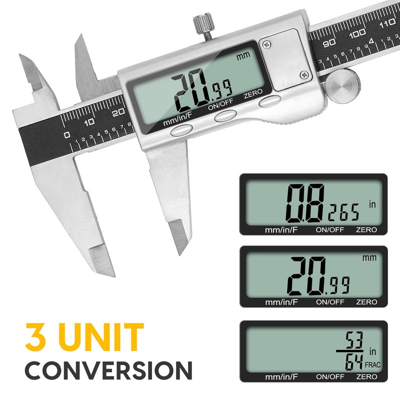 Digital Caliper Measuring Tool, 6 Inch Caliper Tool with Large