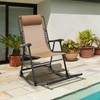 Tangkula Outdoor Folding Rocking Chair, No Assembly Required, Foldable Rocker