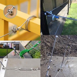 Pack of 20 Wire Rope Clamps, M2 Rope Clamps, Stainless Steel 304 Bow Clamps, Rope Clamp for Wire Ropes, Steel Cable Ropes, Diameter 2 mm