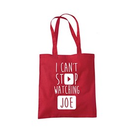 I Can't Stop Watching Joe Tote Bag - red One Size