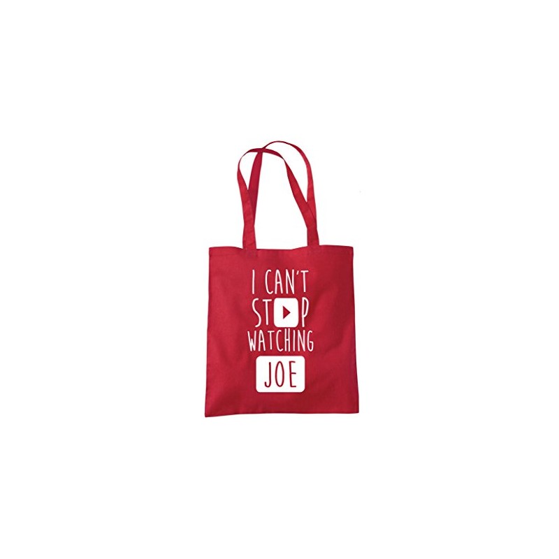 I Can't Stop Watching Joe Tote Bag - red One
