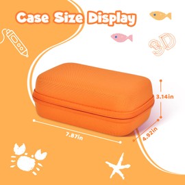 Case Compatible with 3Doodler Start+ Essentials for 3D Pen Set for Kids, Carrying Holder Fit for Printing Pens, Storage Organizer for Printing Filament Refill, Micro-USB Charger (3D-04B-Orange)