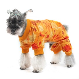 PUPTECK Soft Fleece Dog Pajamas for Small Medium Dogs, Dog Onesie Puppy Sweaters Clothes Jumpsuit Pjs, Cute Jammies Cat Coat Pet Costume Apparel