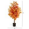 Nearly Natural 4ft. Autumn Ficus Artificial Fall Tree