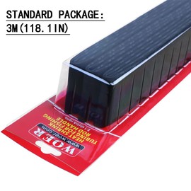 WOER 3 piezas de agarre antideslizante para caña de pescar, tubos para tubos termorretráctiles, mango de pesca, tubo de 1/2 con antideslizante y suave (negro, 3 Φ30 mm)