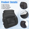 Mythoria Driver Side Bottom Replacement Leather Black Seat Cover Perforated