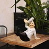 NCONCO Chef Figurine with Waving Hand Happy Chef Resin Figurine