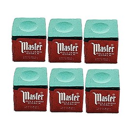 Half Dozen Green Master Pool Cue Chalk (6 Pieces)