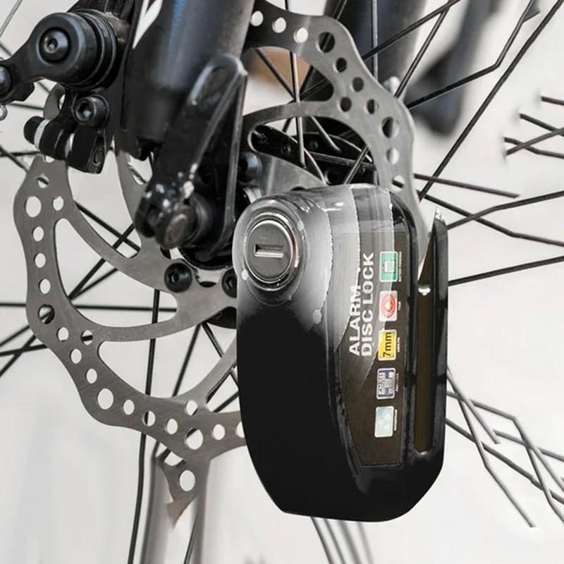 Motorcycle Alarm Disc Lock Wheel 7mm Pin Zinc Alloy Security