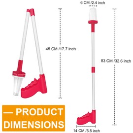 83cm Spider Catcher, Long-Handled Catch and Release,Easy Catch Multi Function Spider Catcher for Indoor/Outdoor Home Office Garden Camping Beach,Red