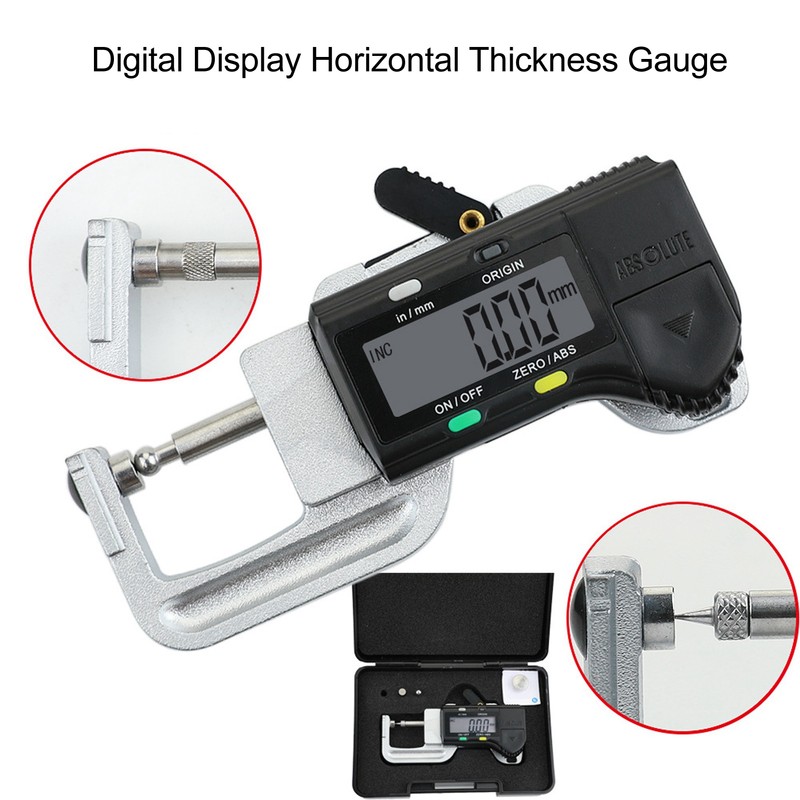 Digital Display Thickness Gauge Detachable Horizontal Thickness Measuring Tool for