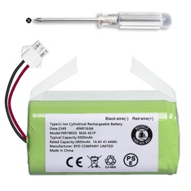 JOTACT 14.4V 3000mAh Battery for Eufy RoboVac 11S, 11S Plus 11S MAX 12 15C 30 30C 35C G10 G20 Hybrid Ecovacs Deebot N79 DN622 Amarey A800 A900 Coredy R300 R500+ Tesvor X500 Pro Goovi D380 F007C D382