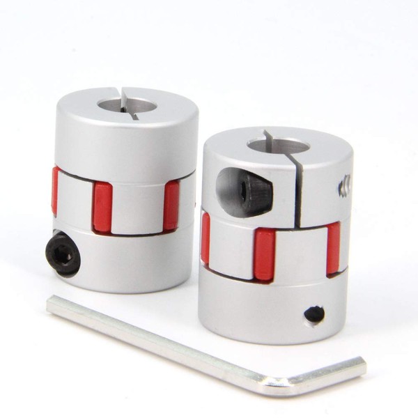 Zeberoxyz 2PCS 10mm to 10mm Aluminium Plum Flexible Shaft Coupling