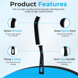 Crevice Cleaning Brush (7pcs), Gap Brush for Cleaning Hard Bristle Cleaning Tools for Baseboard Mesh Screen Sliding Door Track, Bathroom, Shower, Window, Household Use Scrub Brushes for Deep Cleaning