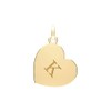 EDS Jewels Beautiful 9ct Gold Heart Letter Initial Ladies Pendant