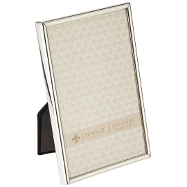 Lawrence Frames 4x6 Silver Picture Frame Elegant Polished Metal Frame with Velvet Backing