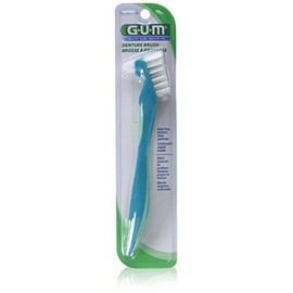Butler GUM Cepillo para dentadura cada uno, azul o verde, 1 unidad