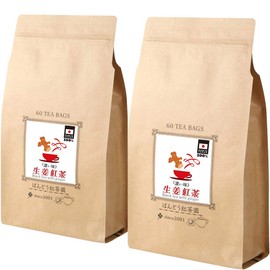 Ginger Tea, Dark Flavor, 120 Tea Bags, 100% Made in Japan, Additives, Sugar Free, Fragrance Free