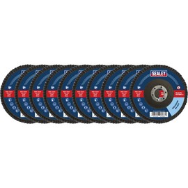 Ø115mm Zirconium Flap Discs Ø22mm Bore - Assorted Grit - Pack of 10