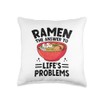 Ramen The Answer To Life's Problems Japanese Noodles Throw Pillow