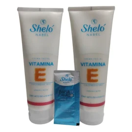 Crema Facial Con Vitamina E Shelo Nabel 2 Pzas. + Regalito