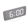 LED Digital Alarm Clock USB Charging Mirror Clock with 4