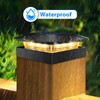 Peasur 4x4in Solar Post Cap Lights Outdoor with 3 Modes,
