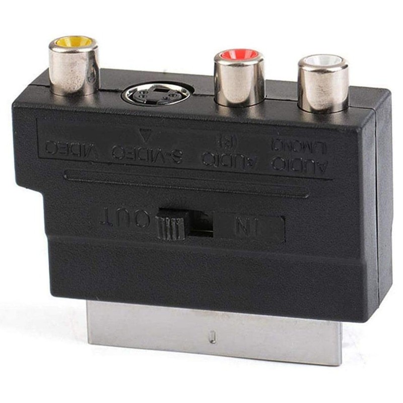 AYMBH Switchable RGB SCART to 3 x RCA (Phono) &