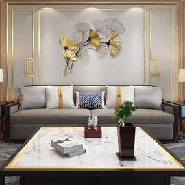 Gold Metalized Brushed Finish Molding Trim, Peel and Stick Strip for Mirror Frame, Wall, Fireplace and Home DIY Decoration (16.4 ft x 0.4 inch)