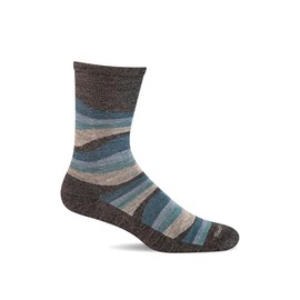 Sockwell Men's Lava Crew Sock, Charcoal - L/XL