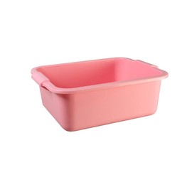Metakreon Bowl 11 L with Handle, Square, Pink, Blue, Metallic Green, All-Purpose Bowl, Plastic Washing Up Bowl, Foot Tub, Foot Bath (Pink)