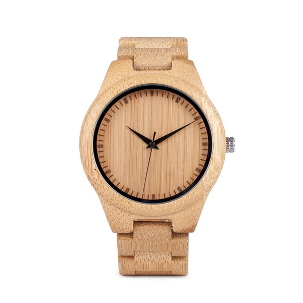 BOBO BIRD Men Women Handmade Bamboo Wooden Wrist Watch Scale