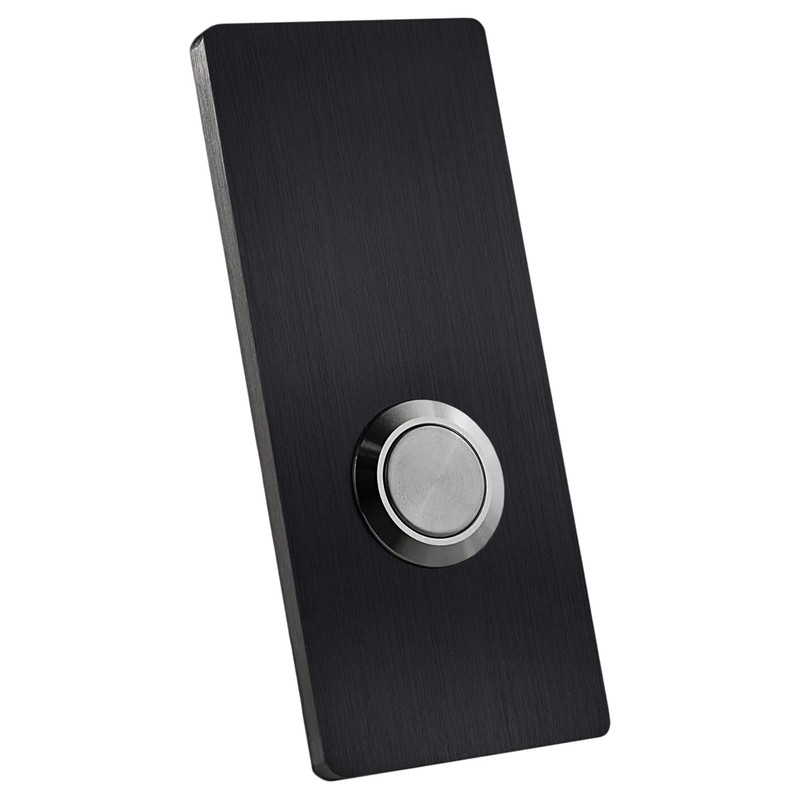 MSH Modern Stainless Hardware Model R7 Black Doorbells, R-Series Anodized