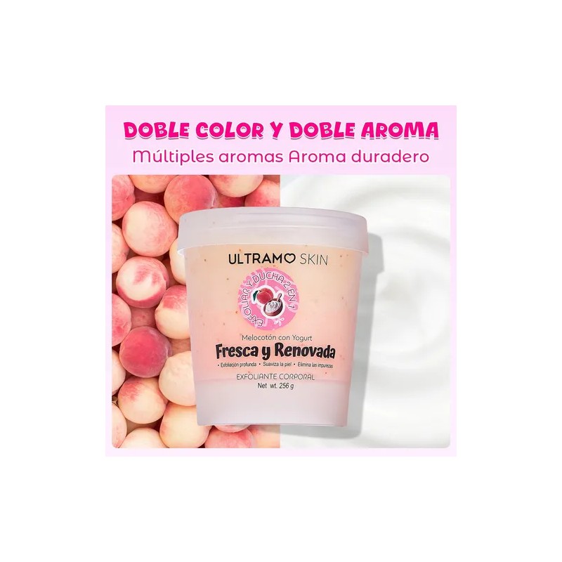 Exfoliante Corporal Ultramo Melocotón Con Yogurt,256g