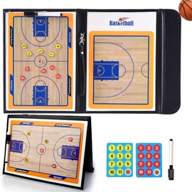 RoseFlower Basketball Tactics Board - Magnetic Board Basketball Coaching Board Foldable Strategy Teaching Clipboard Professional Tactical Folder Strategy Board for Training and Game Analysis #3