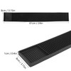 6 Pack Rubber Bar Mats, 24" x 3.15" Black Bar