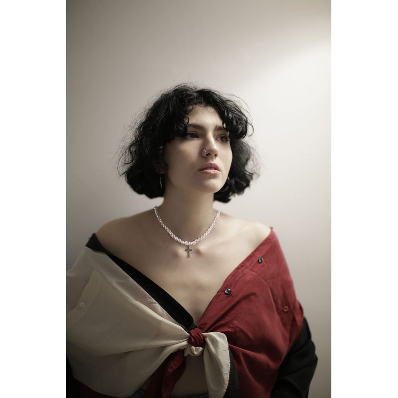 Cross Pendant Necklace for women,Pearl necklaces for women gril