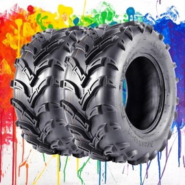 VroomSteel Set of 2 All-Terrain Tires 25x8-12 ATV Tires, 12 Rim ATV/UTV Tires, 6PR Mud Trail Tires(Set of 2, Tubeless)