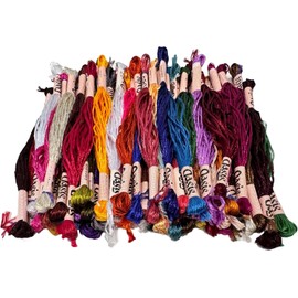 50 Pieces Metallic Silk Embroidery Floss Multicolor Embroidery Skein Threads Glitter Embroidery Thread Cross Stitch Thread for Friendship Bracelets DIY Embroidery Thread Crafts