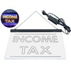 Income Tax Services Display Dual Color LED Neon Sign Blue