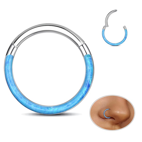 ESHIONER G23 Titanium Septum Piercing Helix Ring Nose Piercing Ring