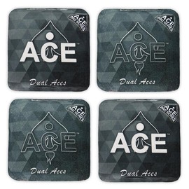 CORNHOLEACE Dual Aces - Black (Set of 4 Bags) - ACE Pro Stamped