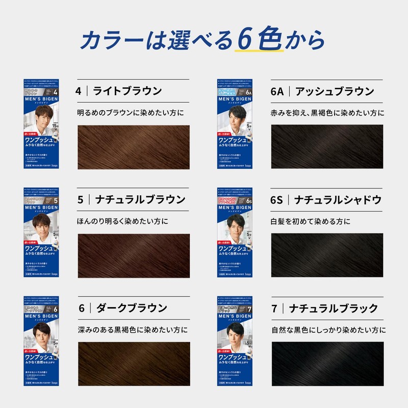 Hoyu Men's Bigen One Push 4 (Light Brown) 1.4 oz