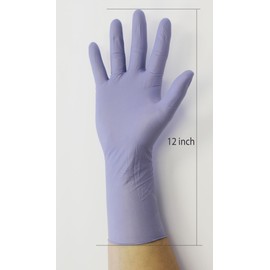 Infi-Touch Nitrile Disposable Gloves Nitrile Gloves Powder Free - Hypoallergenic, 12" Gloves, Steel Blue, (50 Count, Small)