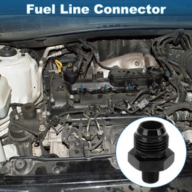 A ABSOPRO Male Flare Reducer Hose Fitting Adapter TF-AN8-1/8 NPT Fuel Line Connector Aluminum Black