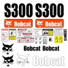 Turbo Bobcat S300 Skid Steer Set Vinyl Decal Sticker - 25 PC