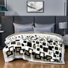 Korean Mink Blanket 55"×75", Silky Soft and Warm - 2 Ply Reversible Raschel Bed Blanket for Single Bed.（150x200cm/2.5kg）.